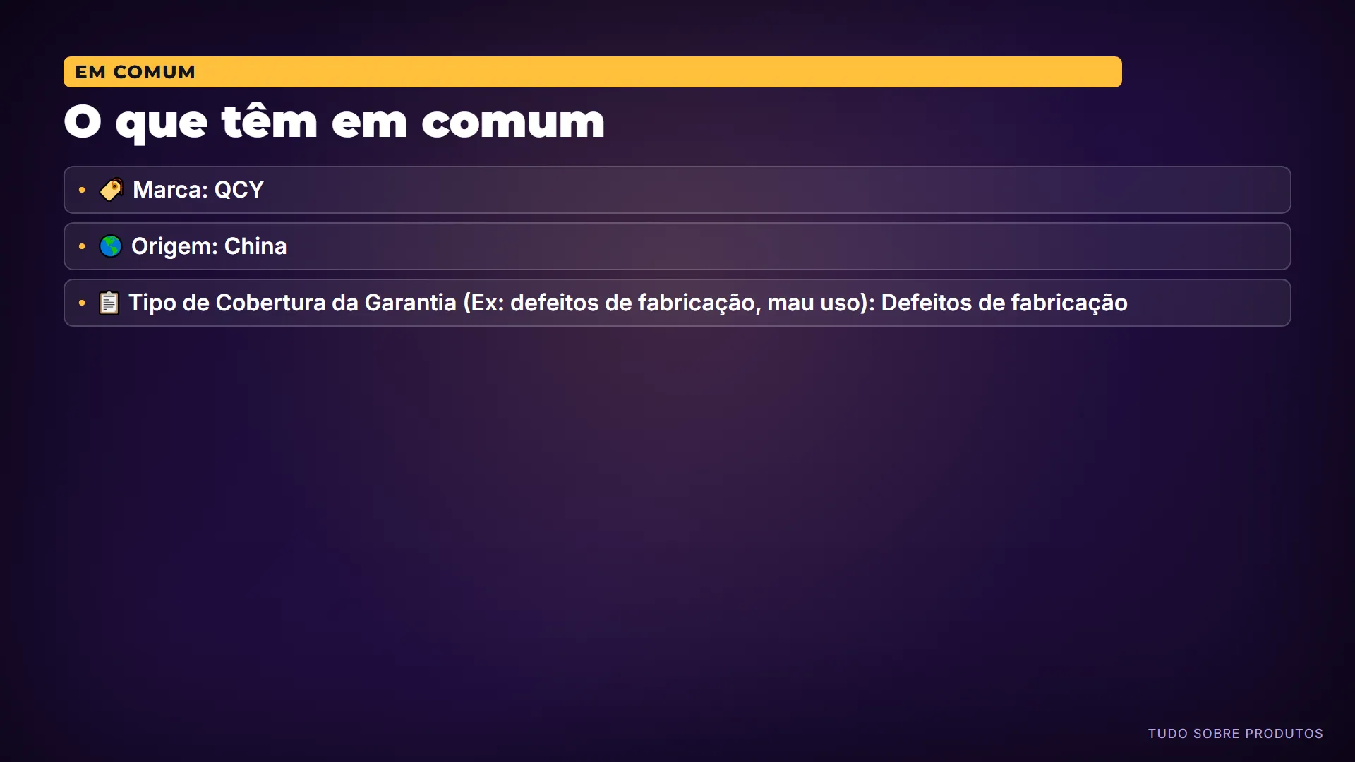 O que têm em comum: E o que os dois têm em comum.