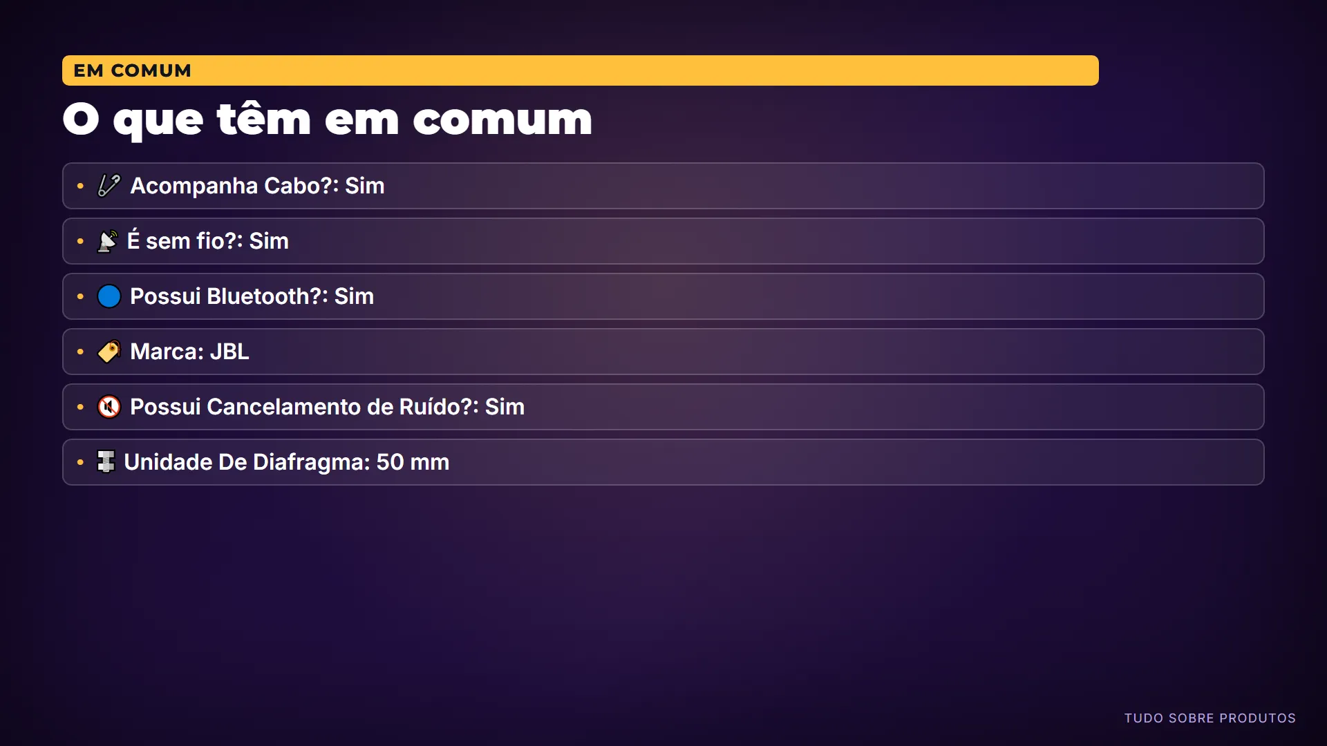 O que têm em comum: E o que os dois têm em comum.