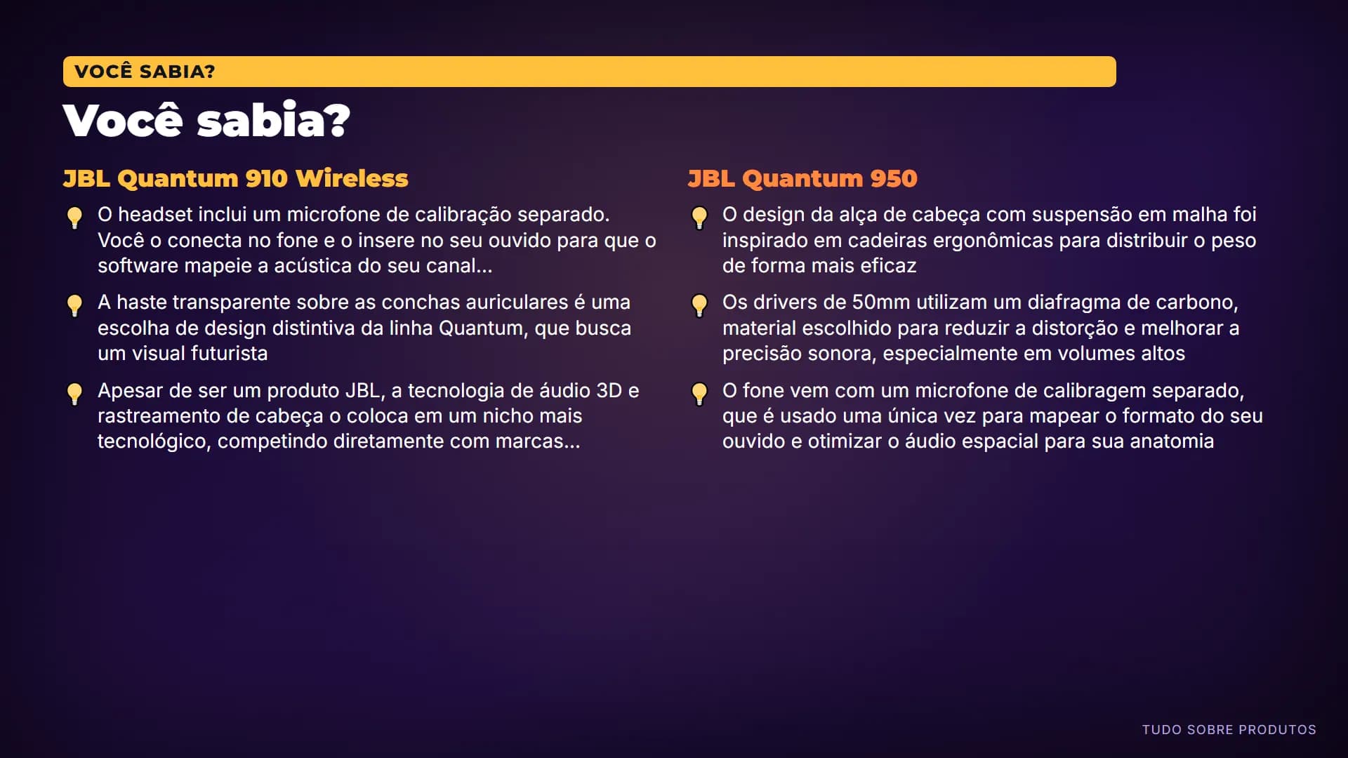 Você sabia?: Algumas curiosidades sobre cada um.