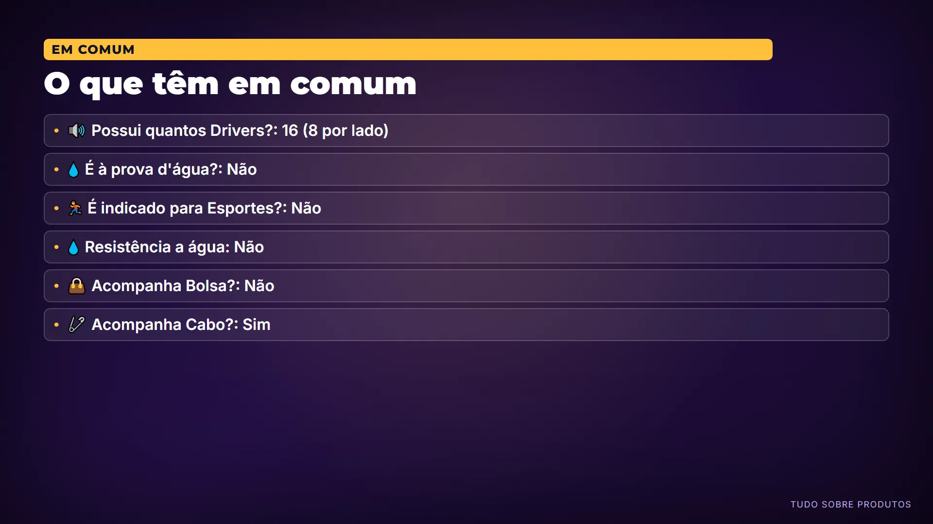 O que têm em comum: E o que os dois têm em comum.