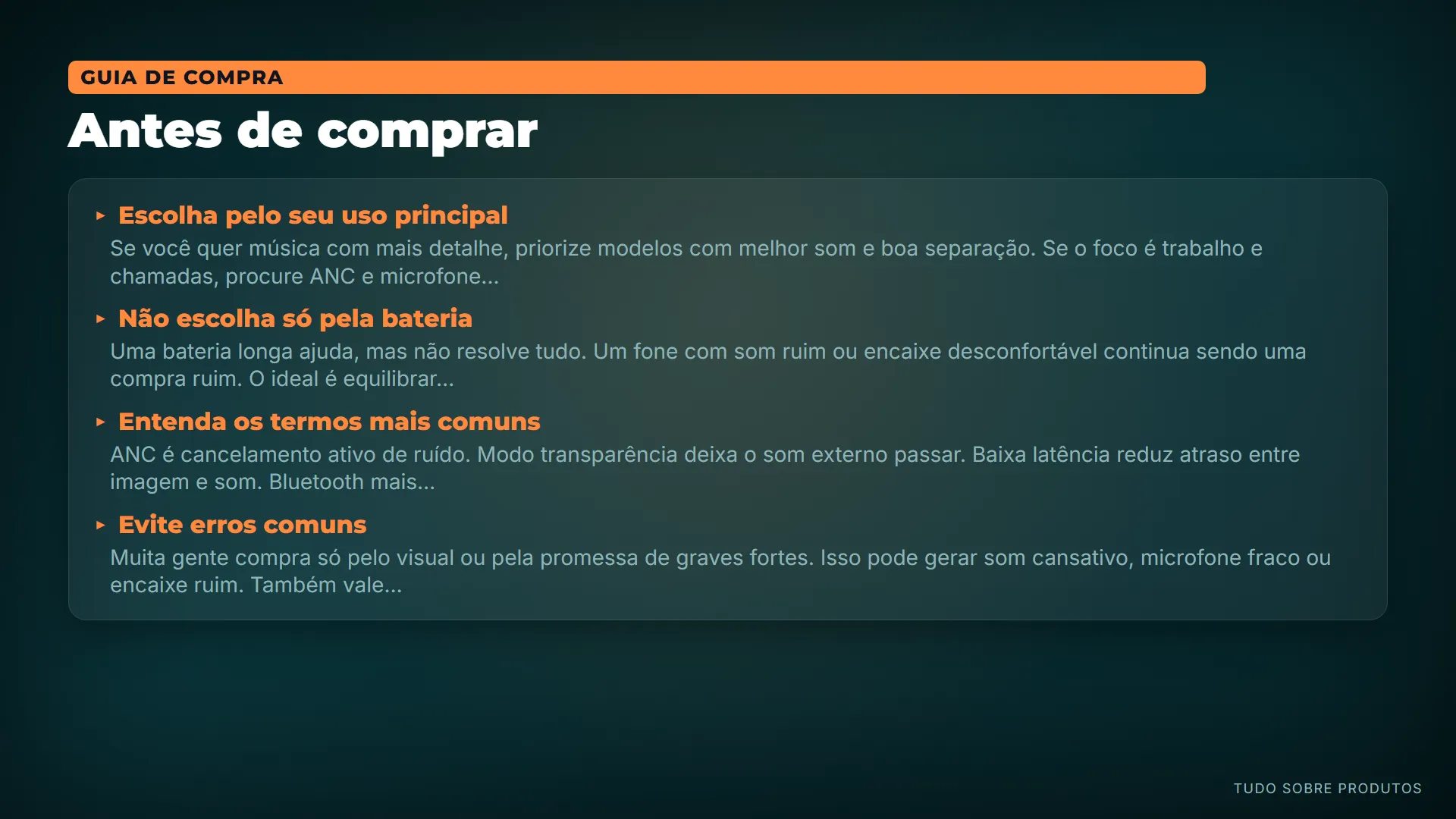 Antes de comprar: Para te ajudar ainda mais, nosso guia rápido de compra aborda como escolher pelo seu uso principal, desmistifica termos…