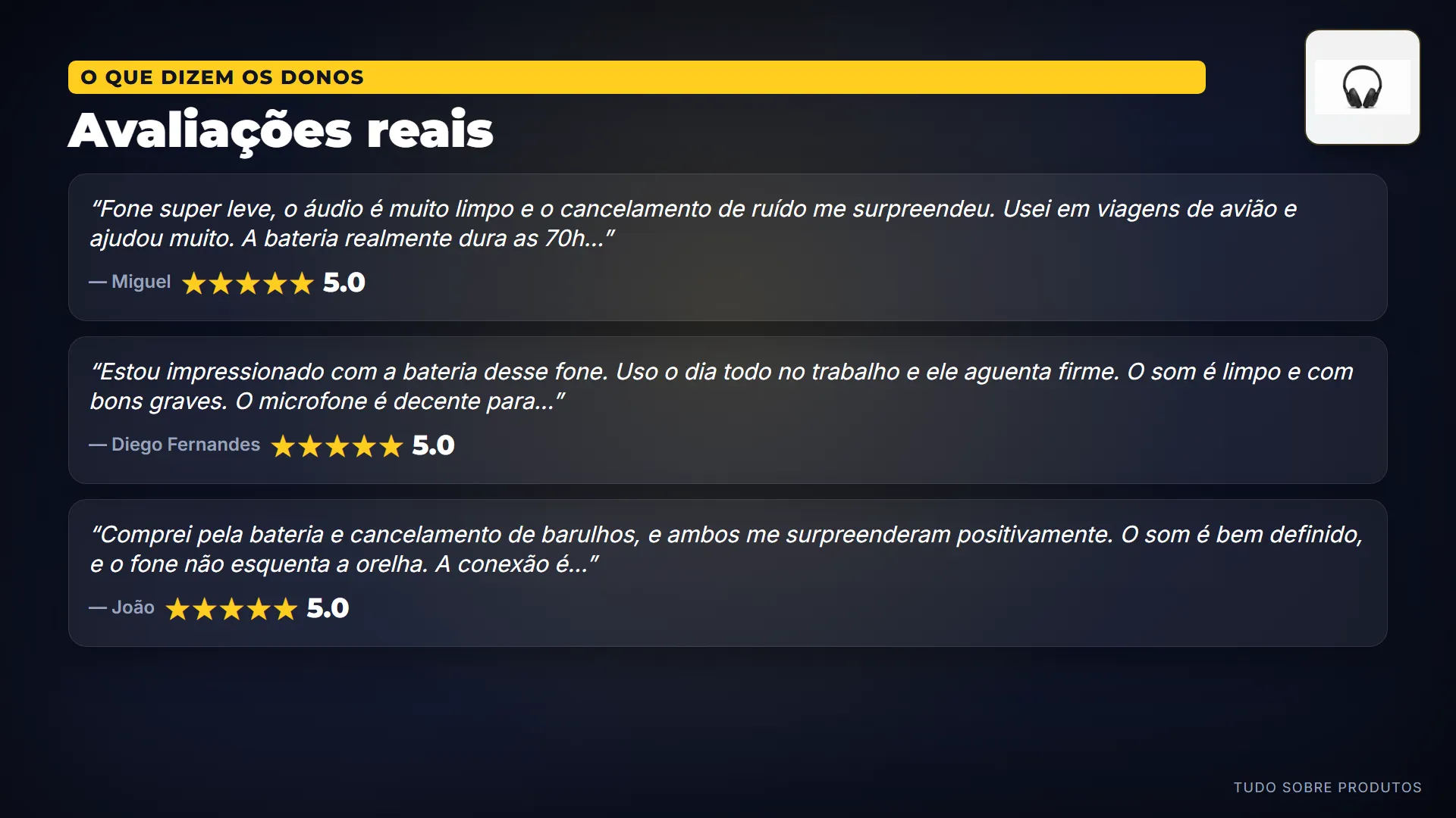 Avaliações reais: E o que dizem quem já comprou.