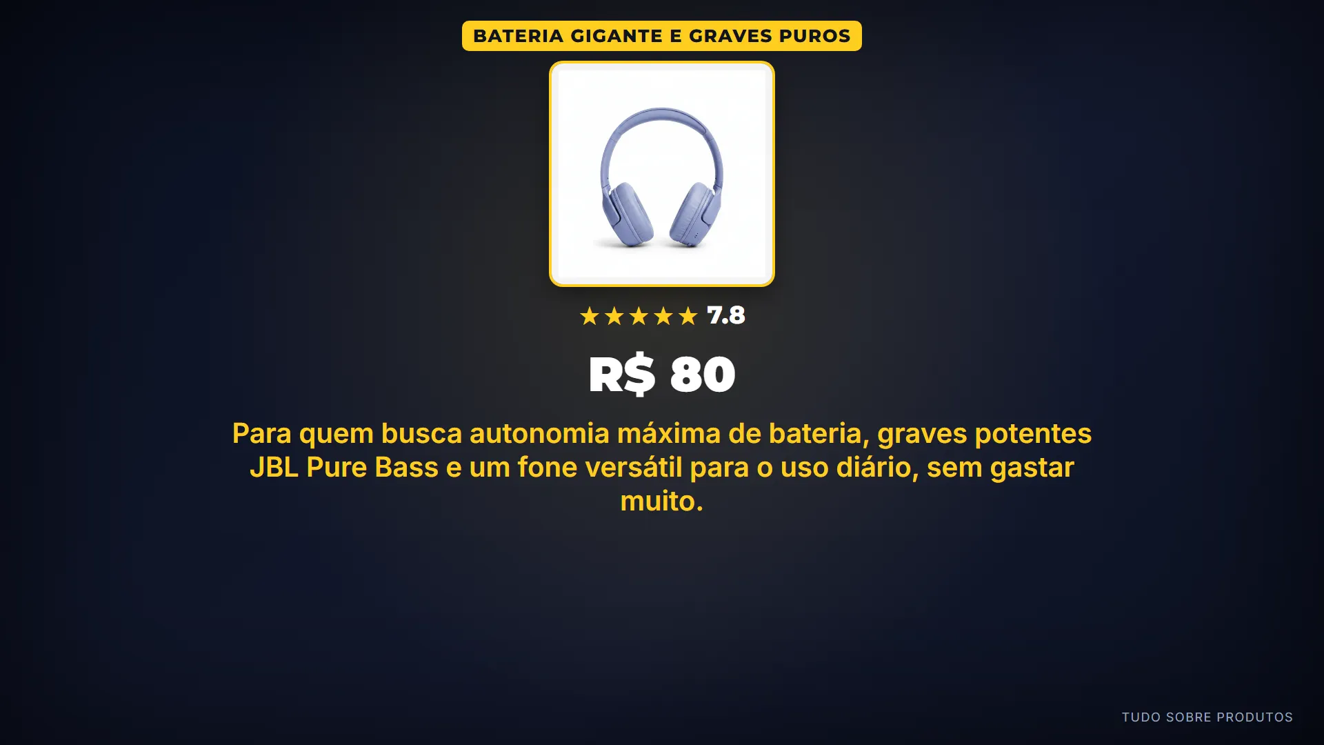 Bateria Gigante e Graves Puros: Sim, ele entrega!