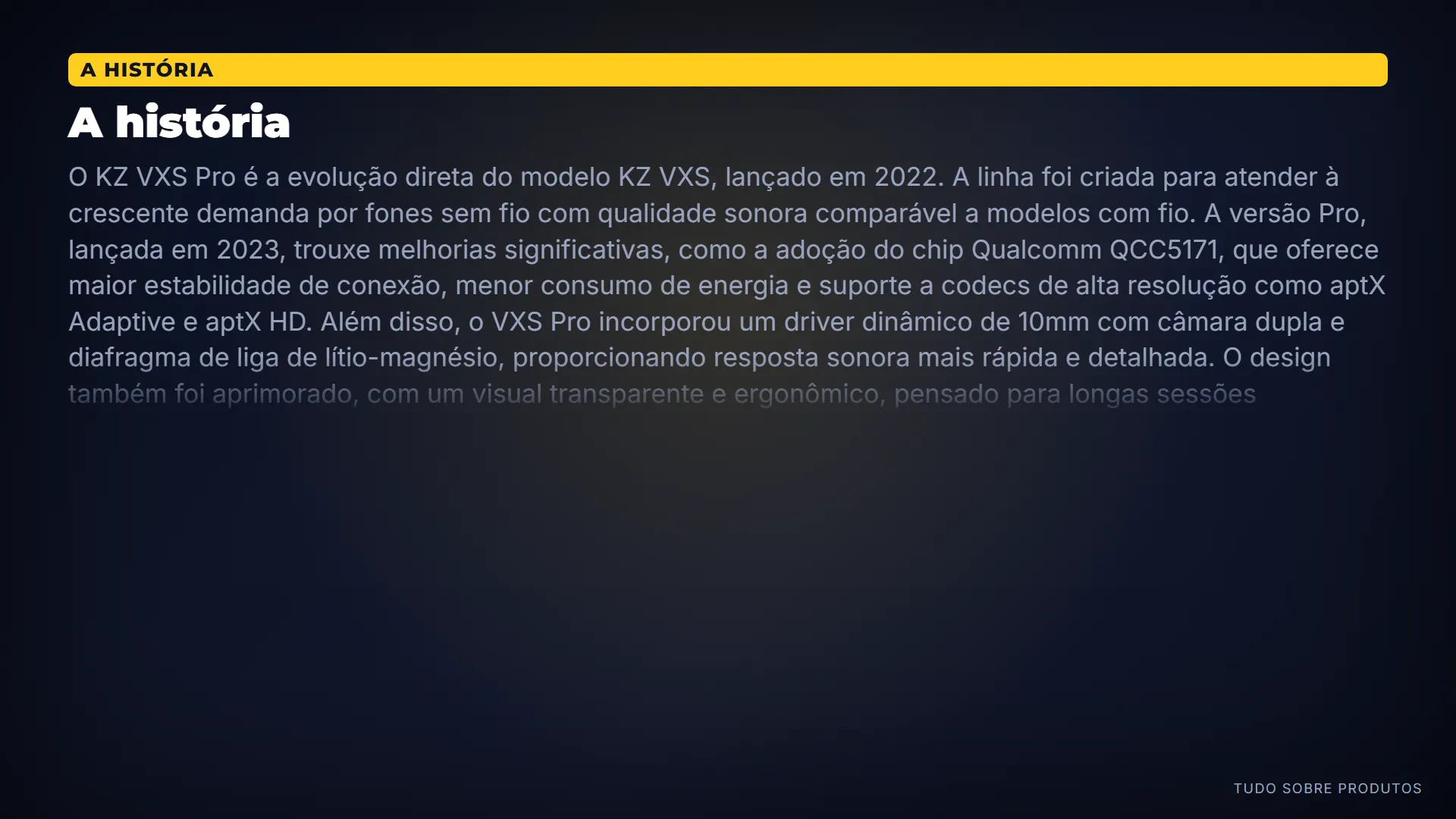 A história: O KZ VXS Pro é a evolução do VXS de 2022.