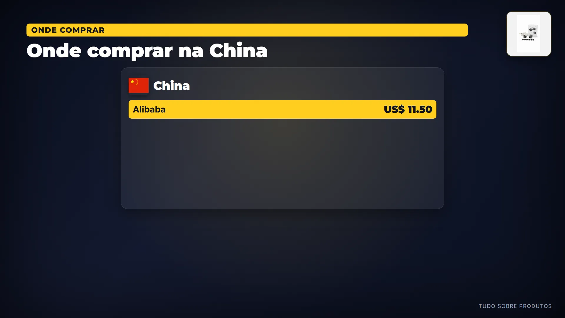 Onde comprar na China: E se você pensa em importar: na China, o menor preço é 11.50 dólares, na Alibaba — antes de frete e impostos.