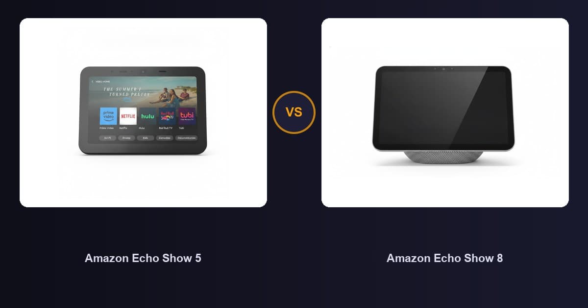 Amazon Echo Show 5 x Amazon Echo Show 8