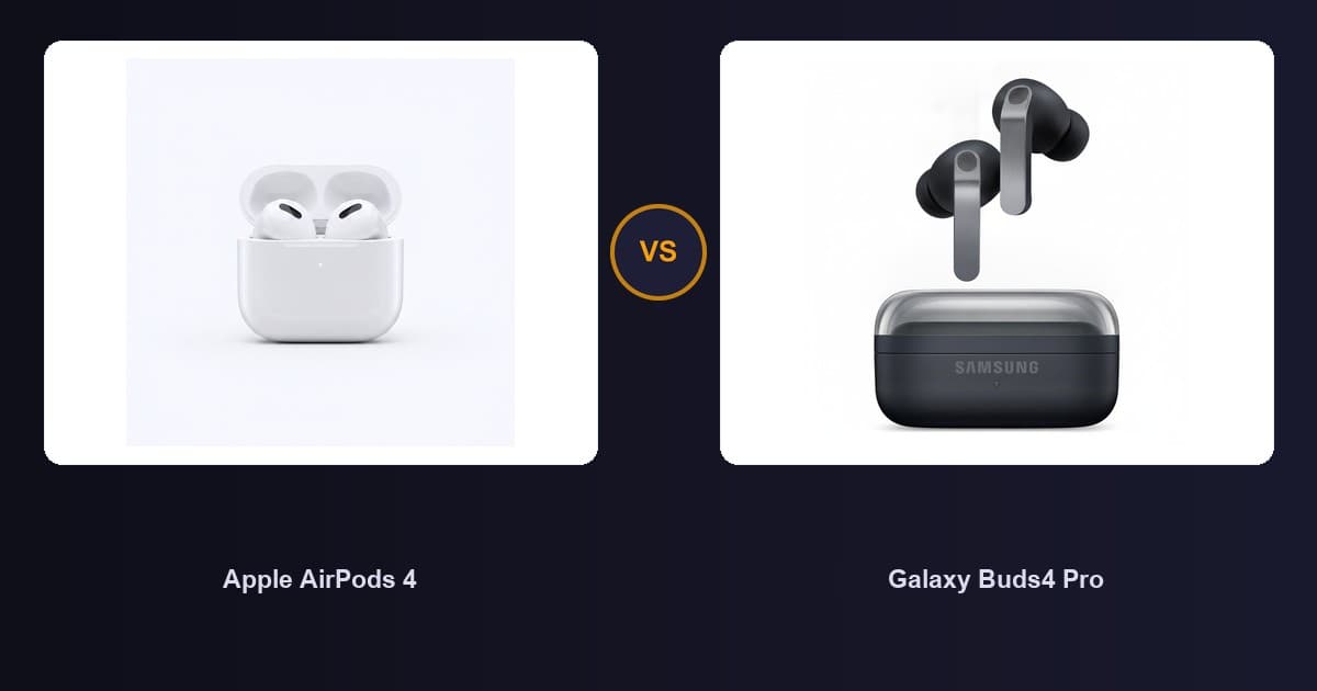 Apple AirPods 4 x Galaxy Buds4 Pro