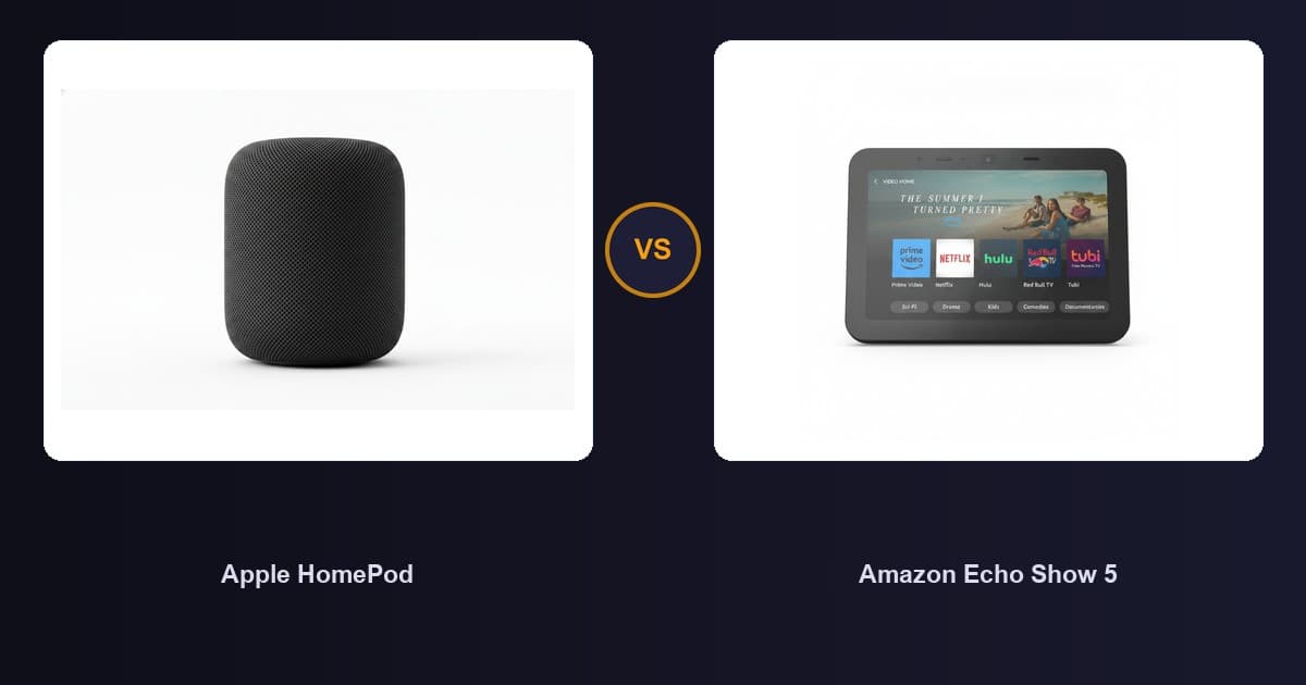 Apple HomePod x Amazon Echo Show 5