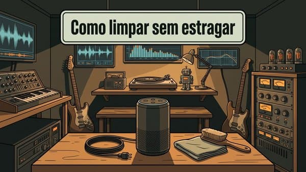 Como limpar sua Echo ou HomePod sem estragar o tecido nem os microfones