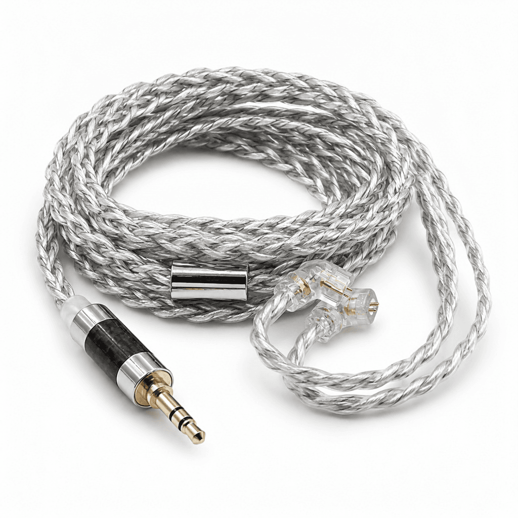 Silver Plated Upgrade Cable KZ-89-7 / 1064 / 784 / 8 Core (Sem Mic): front