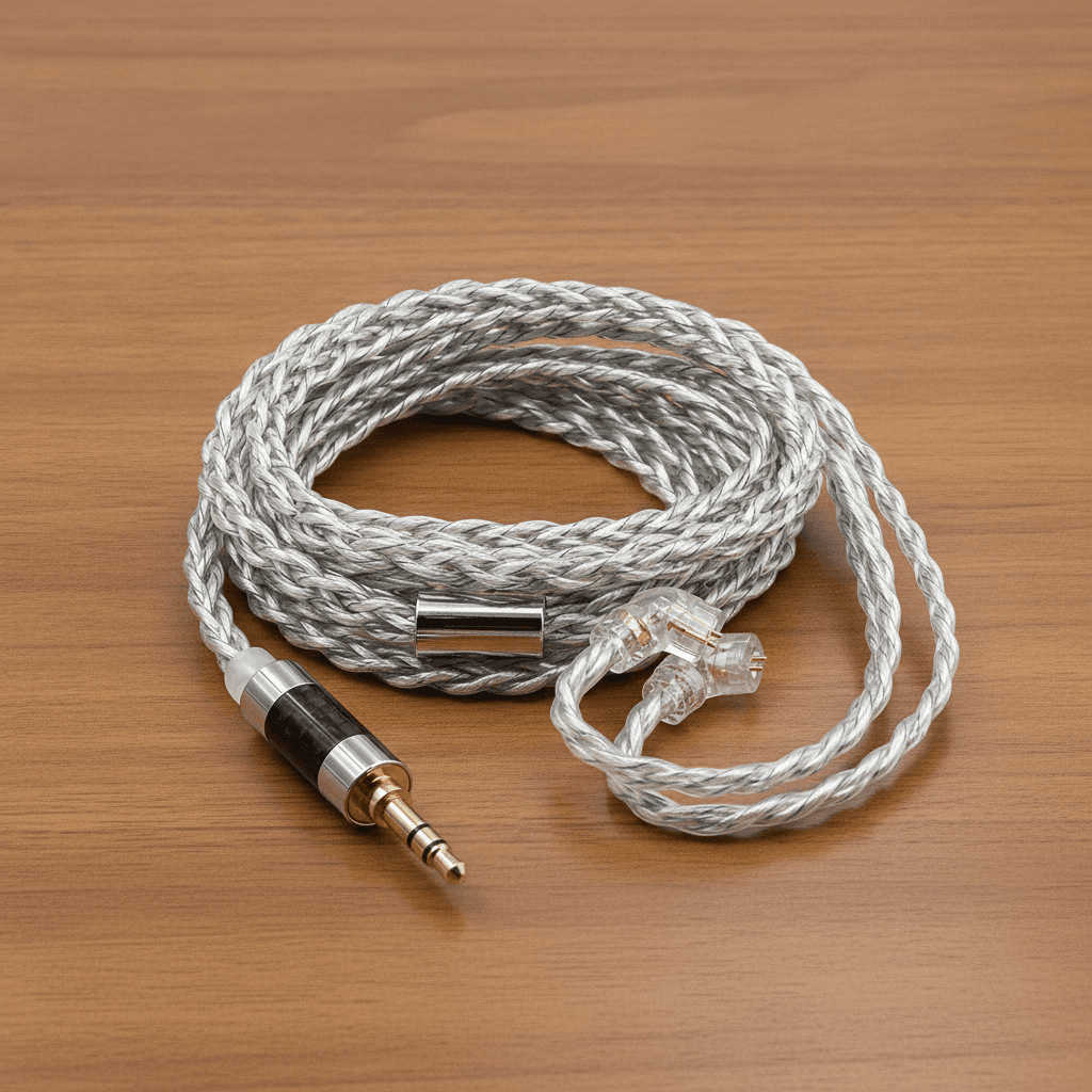 Silver Plated Upgrade Cable KZ-89-7 / 1064 / 784 / 8 Core (Sem Mic): side