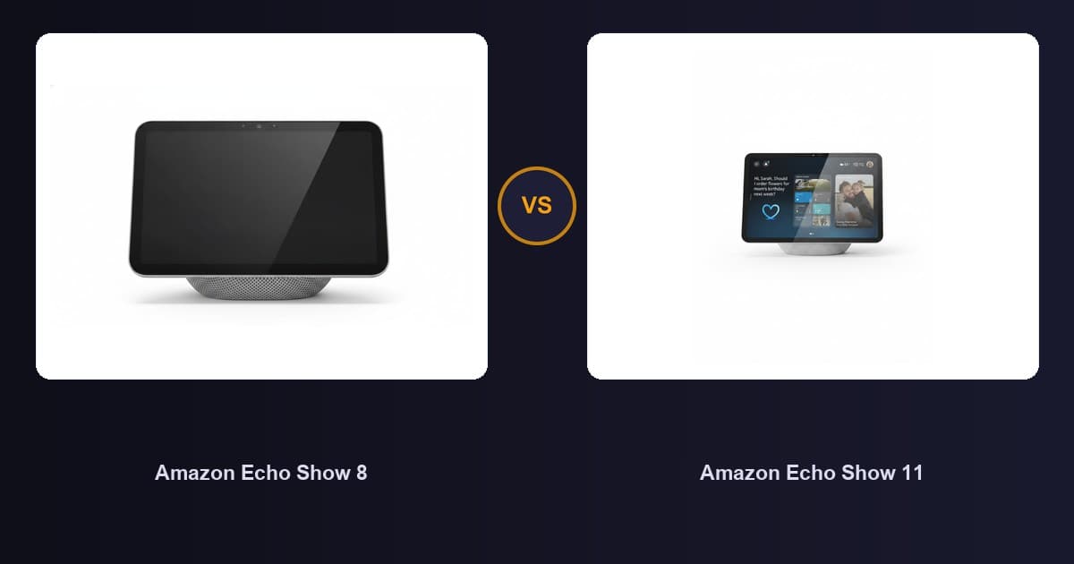 Amazon Echo Show 8 x Amazon Echo Show 11