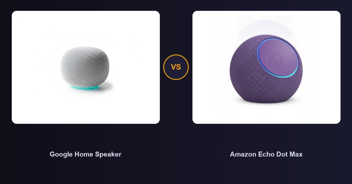 Google Home Speaker x Amazon Echo Dot Max