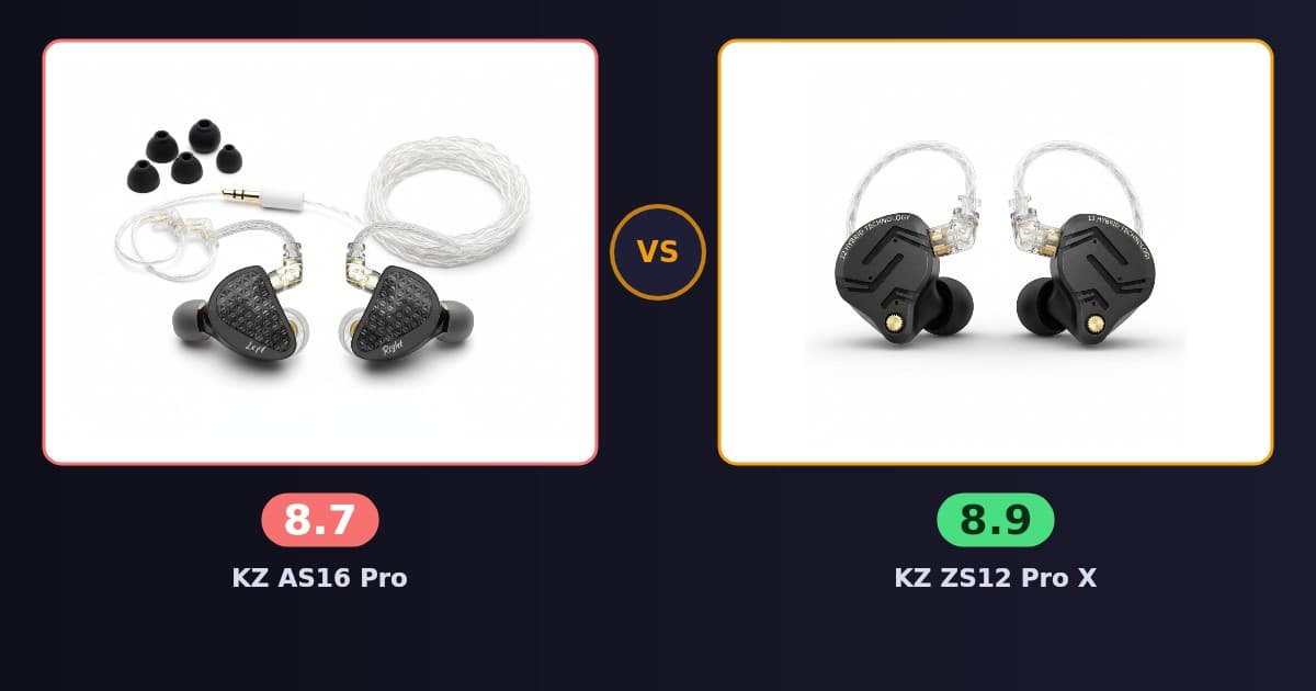 KZ AS16 Pro x KZ ZS12 Pro X