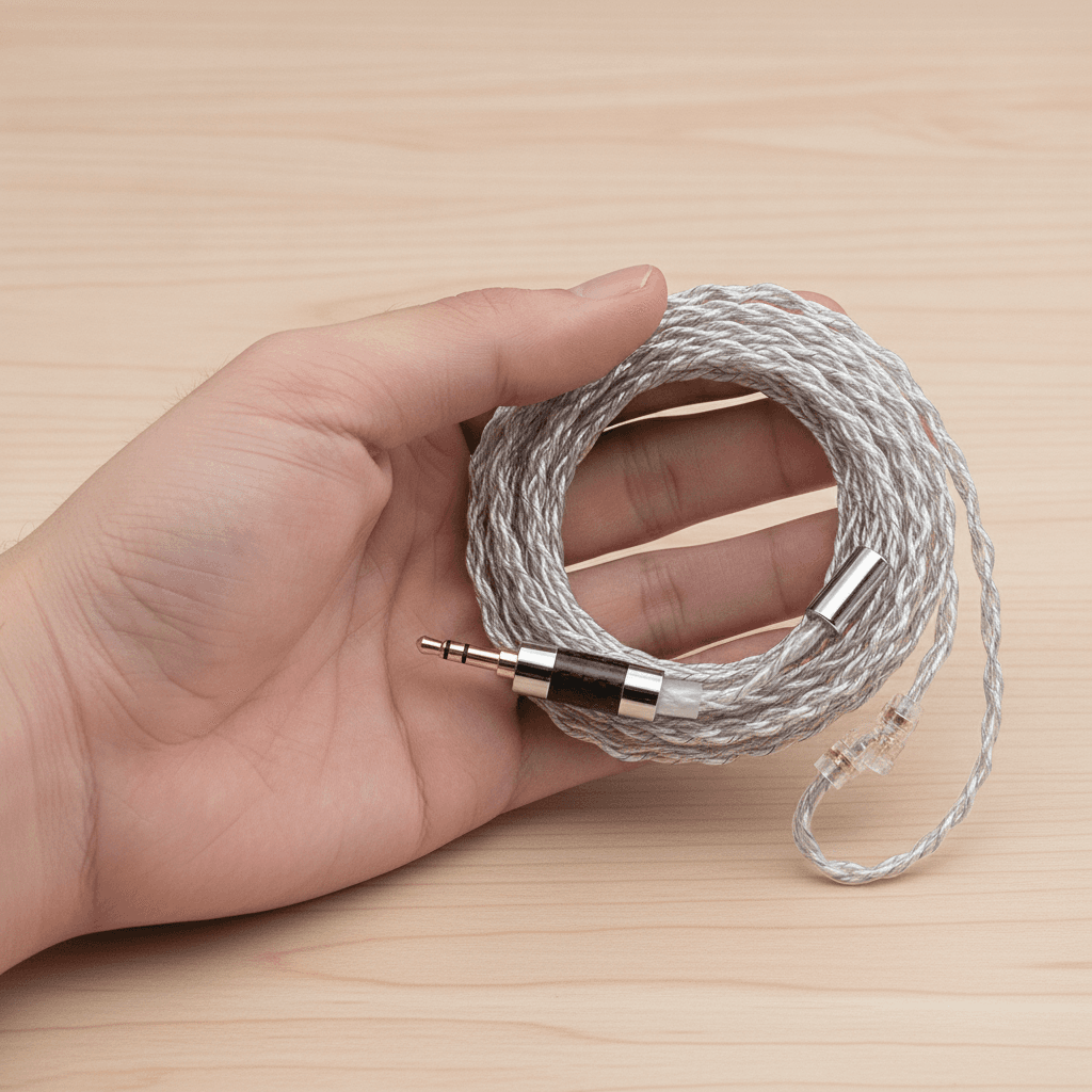 Silver Plated Upgrade Cable KZ-89-7 / 1064 / 784 / 8 Core (Sem Mic): in_hand
