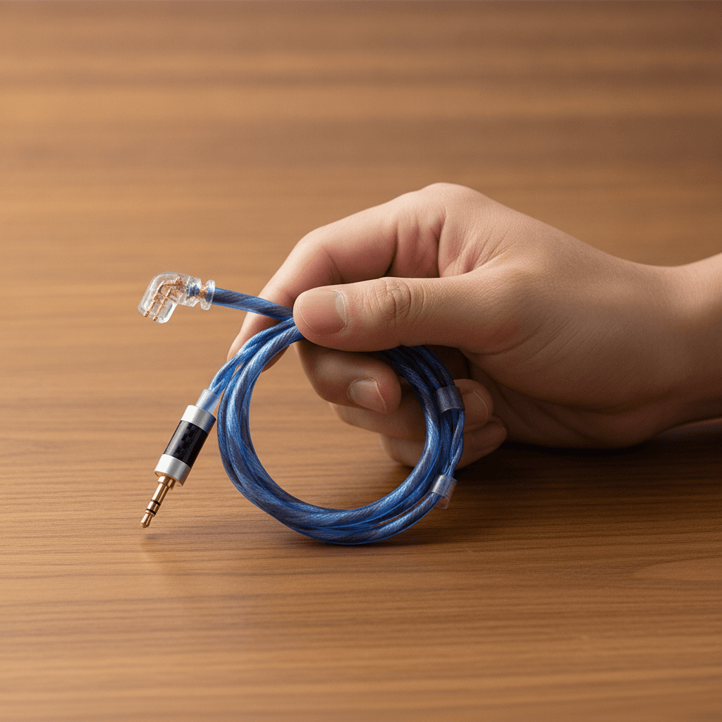 Silver Plated Upgrade Cable KZ 90-10 OCC (Sem Mic): in_hand